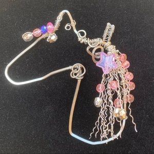 Silver color wire wrap unicorn-hand made